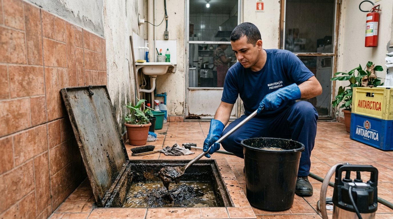 Limpeza de Caixa de Gordura com Equipe em Porto Alegre‑RS