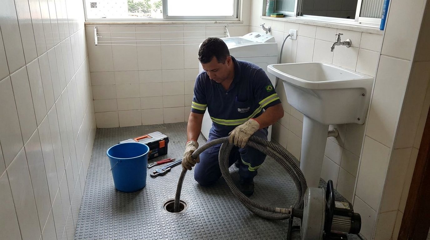 Ponto de Esgoto na Lavanderia em Porto Alegre‑RS